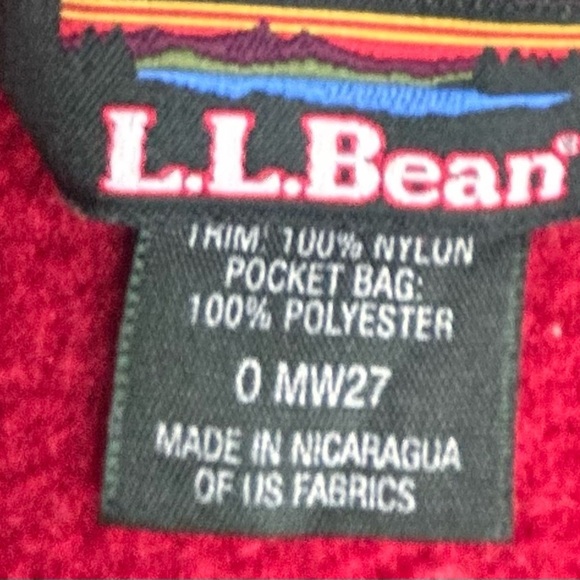 L.L.Bean Red Fleece Vest - Picture 2 of 4
